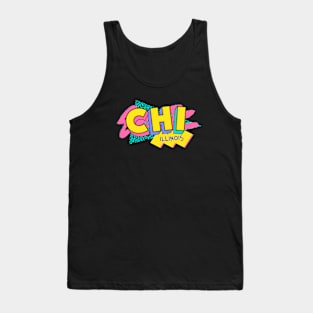 Chicago, Illinois Retro 90s Logo Tank Top